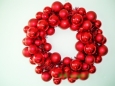 Round Shape Plastic Red Christmas Decoration