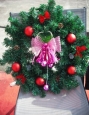 Big Wreath With Bows & Bells Balls Green Christmas Decorations