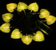 Yellow Color Heart Shaped Lamp Christmas Decorations