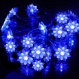 Blue LED String Light Crystal Flowers Christmas Decorations