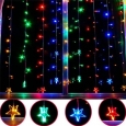 Colorful String Stars Shape LED Light Christmas Decorations