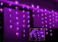 Beaded Heart Purple Party & Festival Christmas Lights