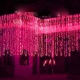 Hot Pink Color Waterfall Style LED String Christmas Lights