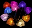 Colorful Heart Shape LED Sparkling String Christmas Lights