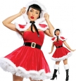 With Shawl & Cap Strapless With Belt Mini Dress Christmas Clothing
