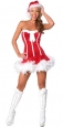 Strapless Sweetheart Goose Feather & Satin Mini & Sexy Dress Christmas Clothing