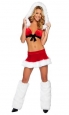 Red & Sexy Separate Bikini Velvet & Goose Feathe Christmas Clothing