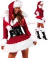 Tight Ruffles Long-sleeve Fluffy Dress Christmas Clothing