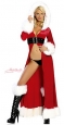 Red Velvet & Cony Hair Long Cloak Cool & Sexy Christmas Clothing