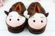 Cotton Fiber & EVA Brown Cold Resistant Christmas Shoes
