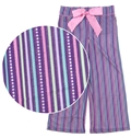 Striped With Bow Pajama Pants Children Sleepwear