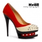 Black & Red With Nails Waterproof High Heel Shoes
