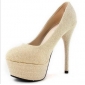 Apricot Sexy & Elegant Waterproof High Heel Shoes