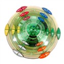 Mysterious UFO Shape With Built-in Colourful Sticker Transparent Magic Cube Puzzle Game Toy