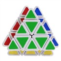 Four Pyraminx Volcano Style With White Edge Puzzle Game Toy Cube