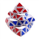 Pyramidal White Edge Sticker Speed Cube