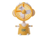 Mini TV Set Shape Cheer-up Yellow USB Fan