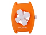 Mini With USB Alarm Clock Fan Orange Home Decor