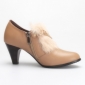 Fashion Winter Leather Rabbit Fur Women's Dress Shoes