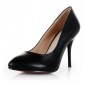 Black Leather Super-high-heel Women's Dress Shoes