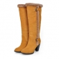 High-heeled Knee-high Synthetic Velboa Women's Boots