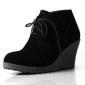 Wedged Heeled Lace Up Women's Ankle Boots