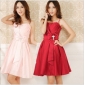 Pink Knee-length With A Big Bow Cocktail Dresses