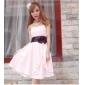 Pink With Purple Ribbons Tulle & Mini Cocktail Dresses