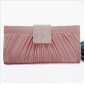 Pink With Ruffles Rectangular Shape Evening Bags