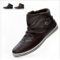 Brown Flat Bottom With A Button Men's Boots