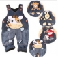 Cartoon Images On Blue With Straps Children's Pants & Trousers