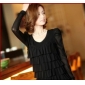 Black Many Layers Chiffon Ladies' Blouses & Tops