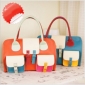 Colourful With Buttons PU Leather Handbags