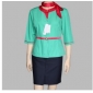 Light Green Middle Sleeve Slim & Elegant Uniforms
