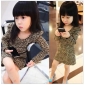Leopard Grain Long Sleeve Thicken Children's Coats