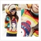 Colourful Wool & Cotton With Cartoon Images On Children's Coats