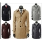 Long Style With Buttons Cotton & Polyester Men's Jackets & Coats