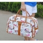 Brown PU Leather With Zipper Travel Bags