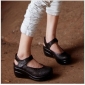 Black Retro Style Waterproof Women's Sandals
