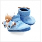 Blue With Small Dots On Anti-slip Baby Boots