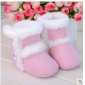 Pink Wool Cold Resistant Baby Boots