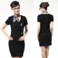 Short Sleeve V-necked Slim Uniforms