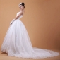 Court Train Halter Organza Beach Wedding Dresses