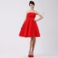 Red Elegant & Luxurious Organza Short/ Mini Wedding Dresses