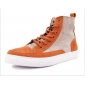 Orange Round Head Adhesive Men's Casual Shoes