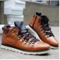 Pointed Style Pure Color Shallow Brown Men's Casual Shoes