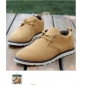 Suede Pure Color Yellow Men's Casual Shoes