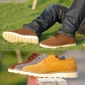 Swede Leather Pure Color Flat-heeled Men's Casual Shoes