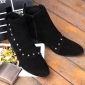 Black Pointed Rivet Men's Casual Shoes