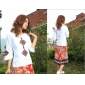 Horn Sleeve Straight White Ethnic Clothing